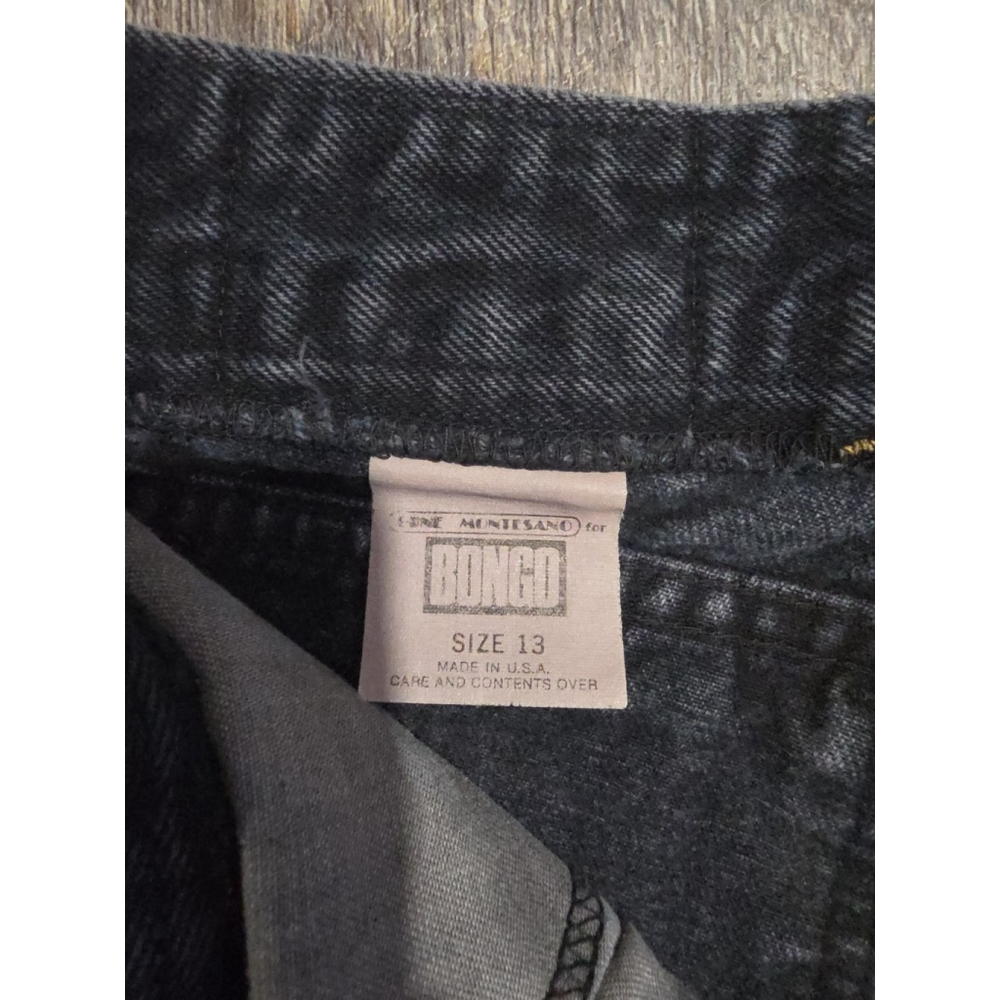 Vintage Bongo Jeans Women Size 13 Mom Jeans Black Wash Y2K Zipper Ankle - Picture 2 of 12
